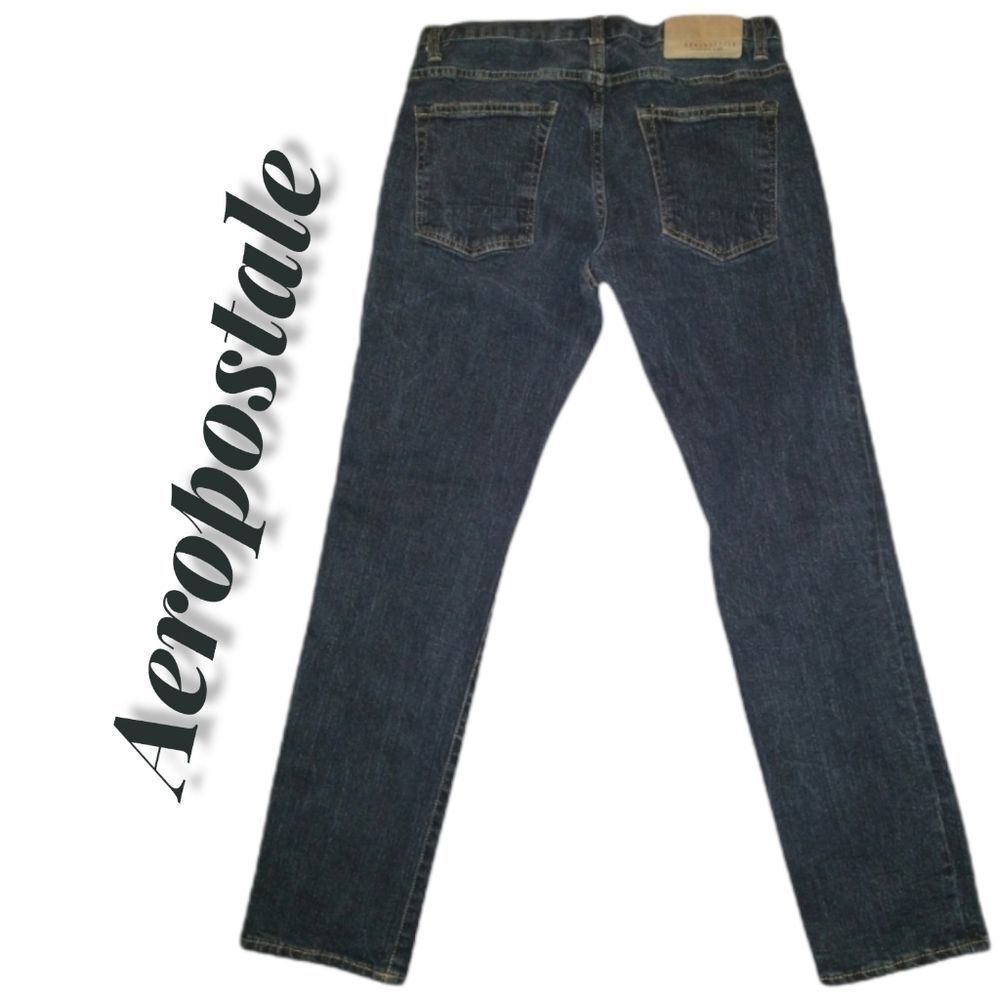 Aeropostale Men's Straight Leg Jeans Dark Wash Denim Size 28x30